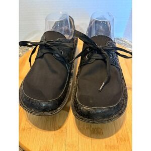 Alegria DAN-435 Black Leather Lace Up Comfort Casual Shoes‎ Womens Size 39
